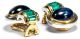 Hochfeine Saphir & Smaragd Clips In 750er Gold,  Ohrringe / 18k Emerald Sapphire Schmuck & Accessoires Bild 6