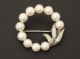 Komplettset Aus Perlen Mit 585 Weißgold; Halskette,  Ring Und Brosche Broschen Bild 3