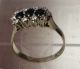 Antiker Ring 10 Brillanten Ca.  0,  5 Ct.  Und 3 Saphire 585 Weiß Gold Diamond Ring Schmuck nach Epochen Bild 1