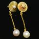 Sehr Schöne 585er Gold Ohrringe Mit Echten Perlen - S2745 Schmuck & Accessoires Bild 1