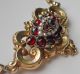 Antik 585 Gold Biedermeier Collier Böhmischer Granat Perlen Schmuck nach Epochen Bild 3