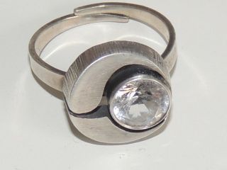 Finnfeelings Silber Ring Mit Bergkristall - Top Bild
