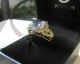 Ring Gold Gelbgold 417/10k Prasiolith/grüner Amethyst Diamanten 