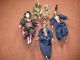 5 Sehr SchÖne Harlekin Puppen Siehe Bilder Original, gefertigt vor 1970 Bild 1