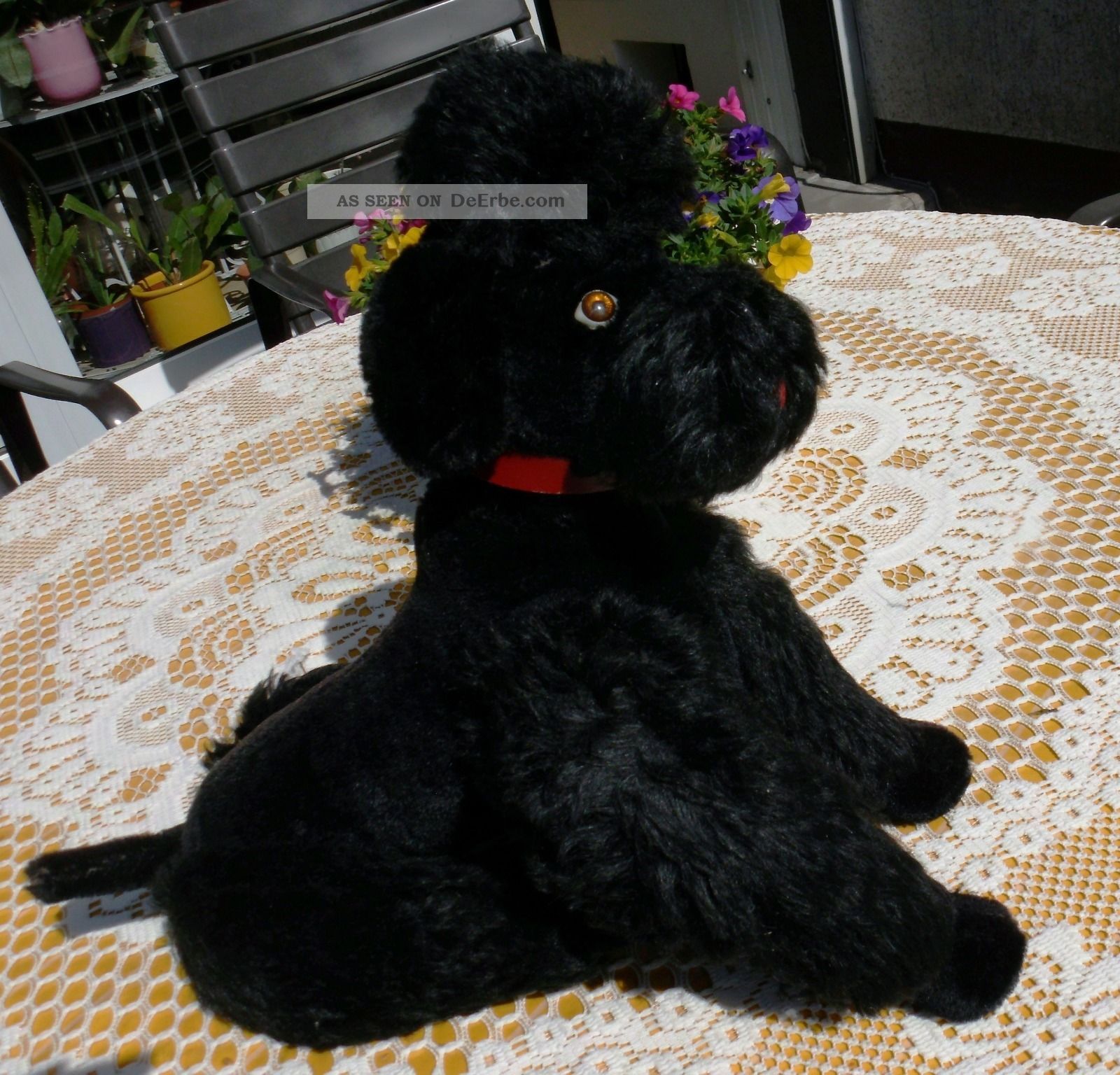 Hund Pudel Mit Beweglichen Armen, Beinen Und Kopf 50er/60er Jahre Sehr Alt
