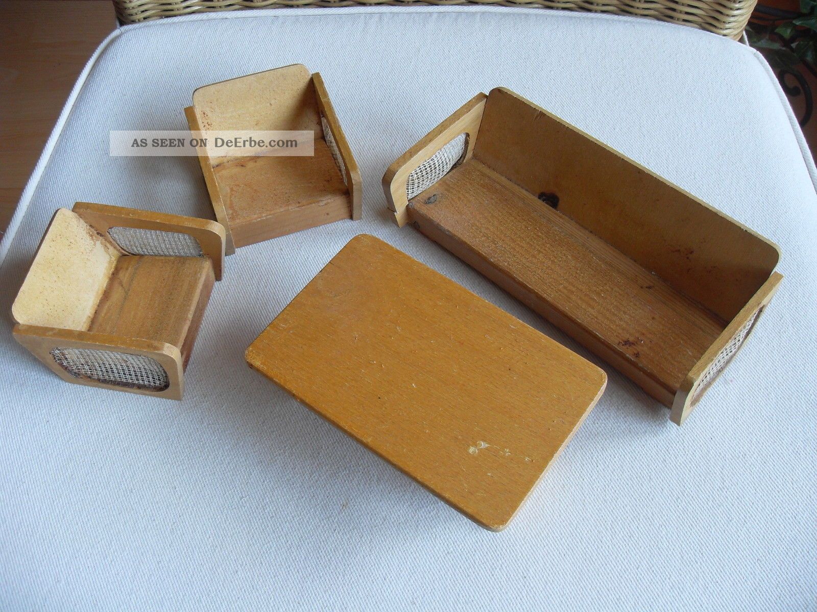 Dachbodenfund ca. 50er 60er jahre puppenhausmöbel holz & 2 ...