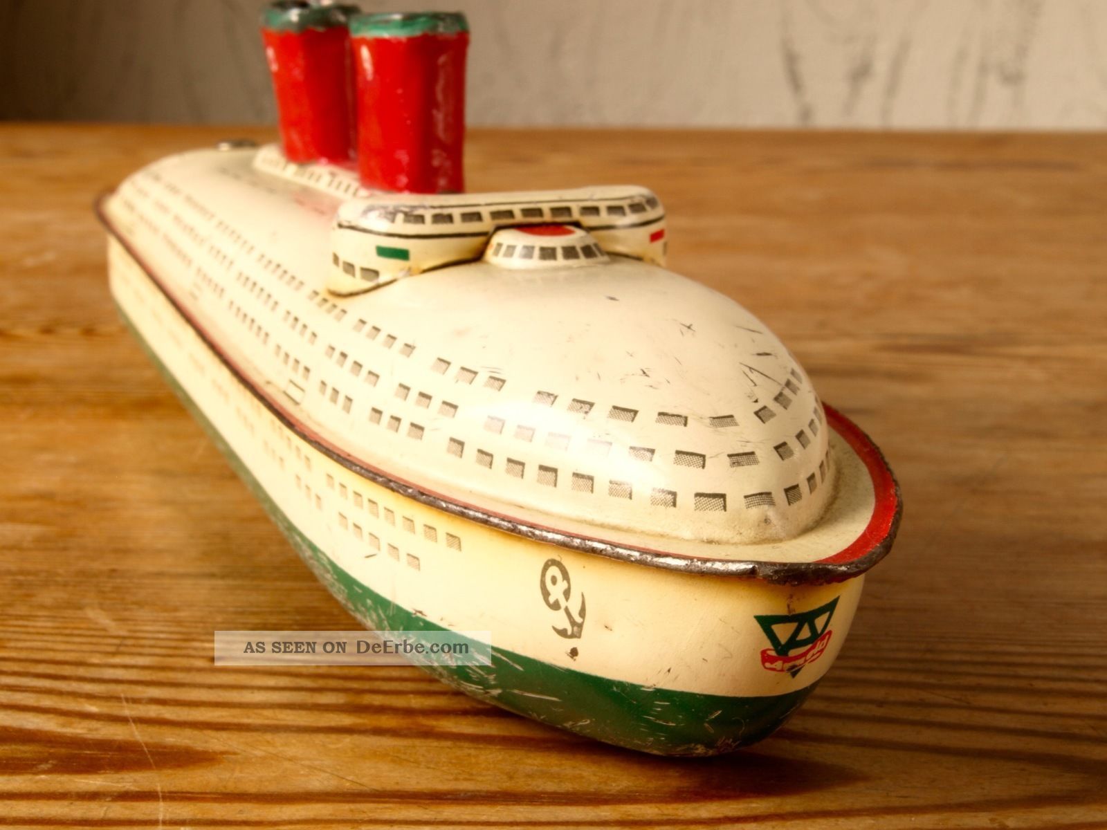 Arnold Ozeandampfer 26 Cm Mit Uhrwerk 50er Jahre Blechspielzeug Schiff