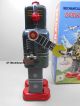 Blechroboter Space Man 19 Cm.  Ovp Roboter Aus Blech Blechspielzeug Ms 439 Gefertigt nach 1970 Bild 1