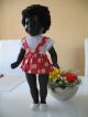Puppenkleid 60er Jahre Unbespielt Rot Weiß In Ovp Für Ca.  30 - 32 Cm Puppe Original, gefertigt vor 1970 Bild 1