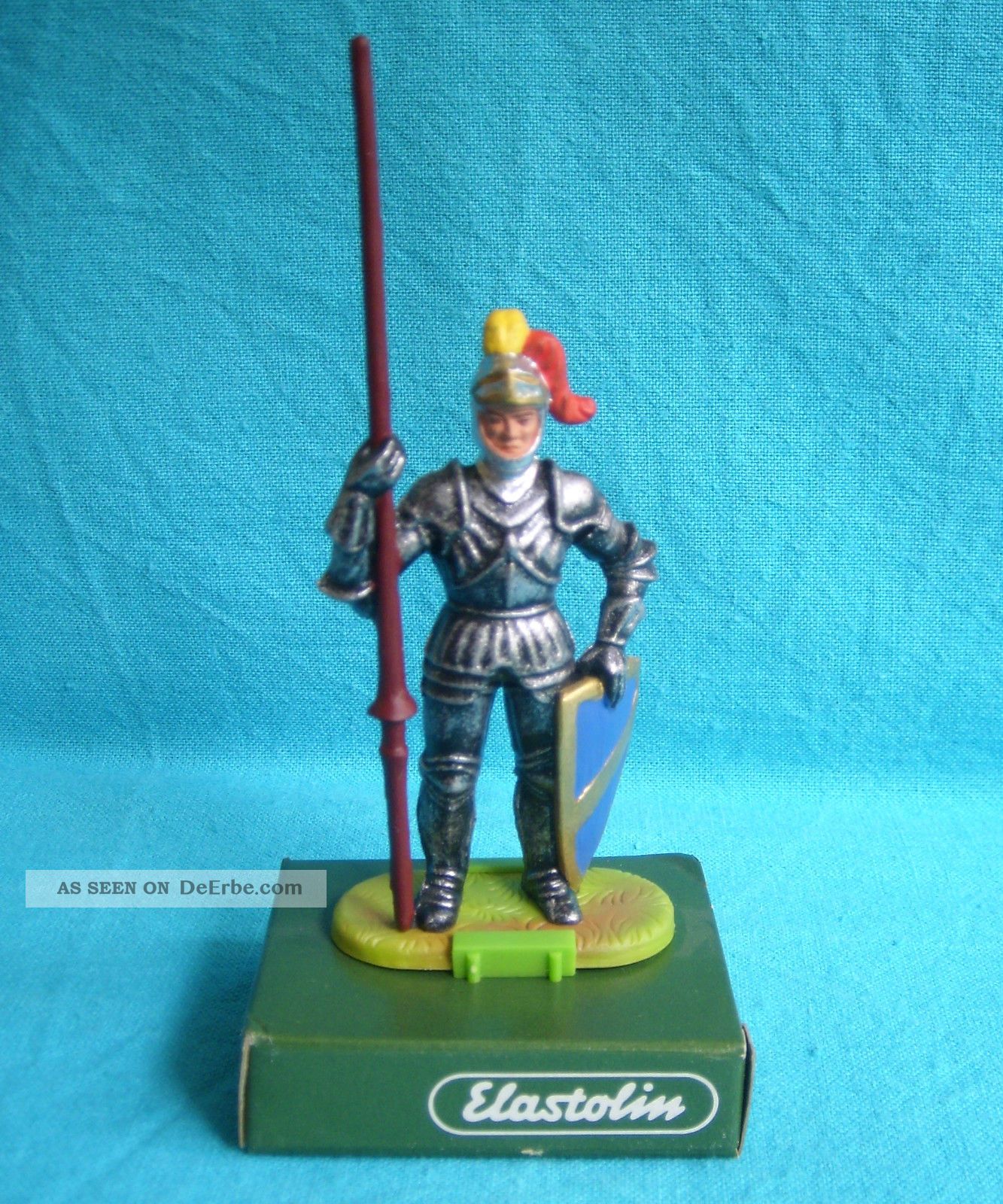 Elastolin Ritter - Figur,  Art.  - Nr.  8937,  Ritter Mit Lanze Und Schild,  7cm - Serie Gefertigt nach 1945 Bild