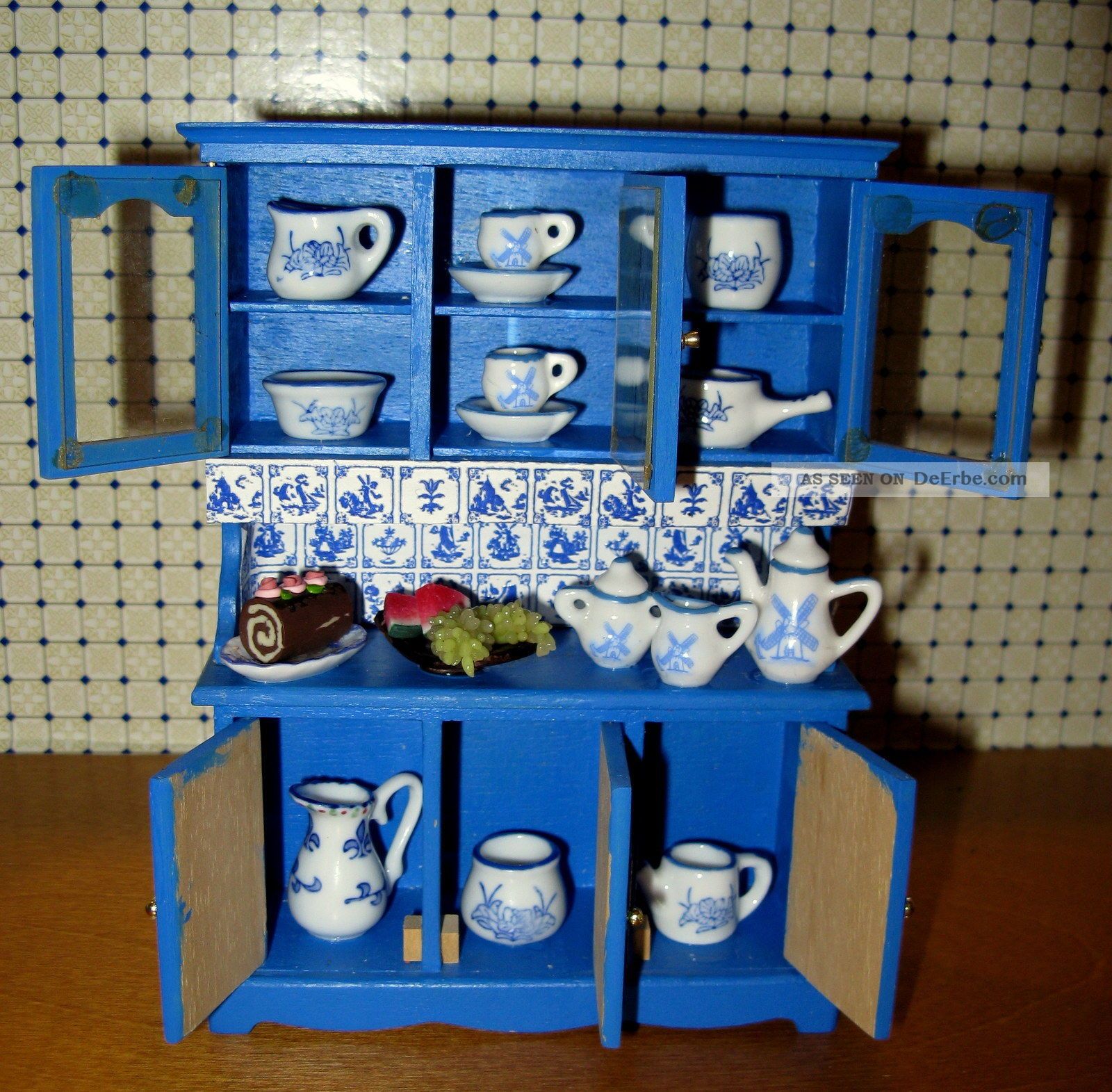 Küchenschrank Esszimmerschrank Porzellan 1:12