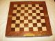 Großes Altes Schachspiel Holz Schachbrett Schach Figuren Ausklappbar Handarbeit Gefertigt nach 1945 Bild 3