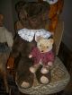 Riesiger,  Dunkelbrauner 103 Cm Großer,  Alter Teddybär - Altersgemäß Sehr Schön Stofftiere & Teddybären Bild 1