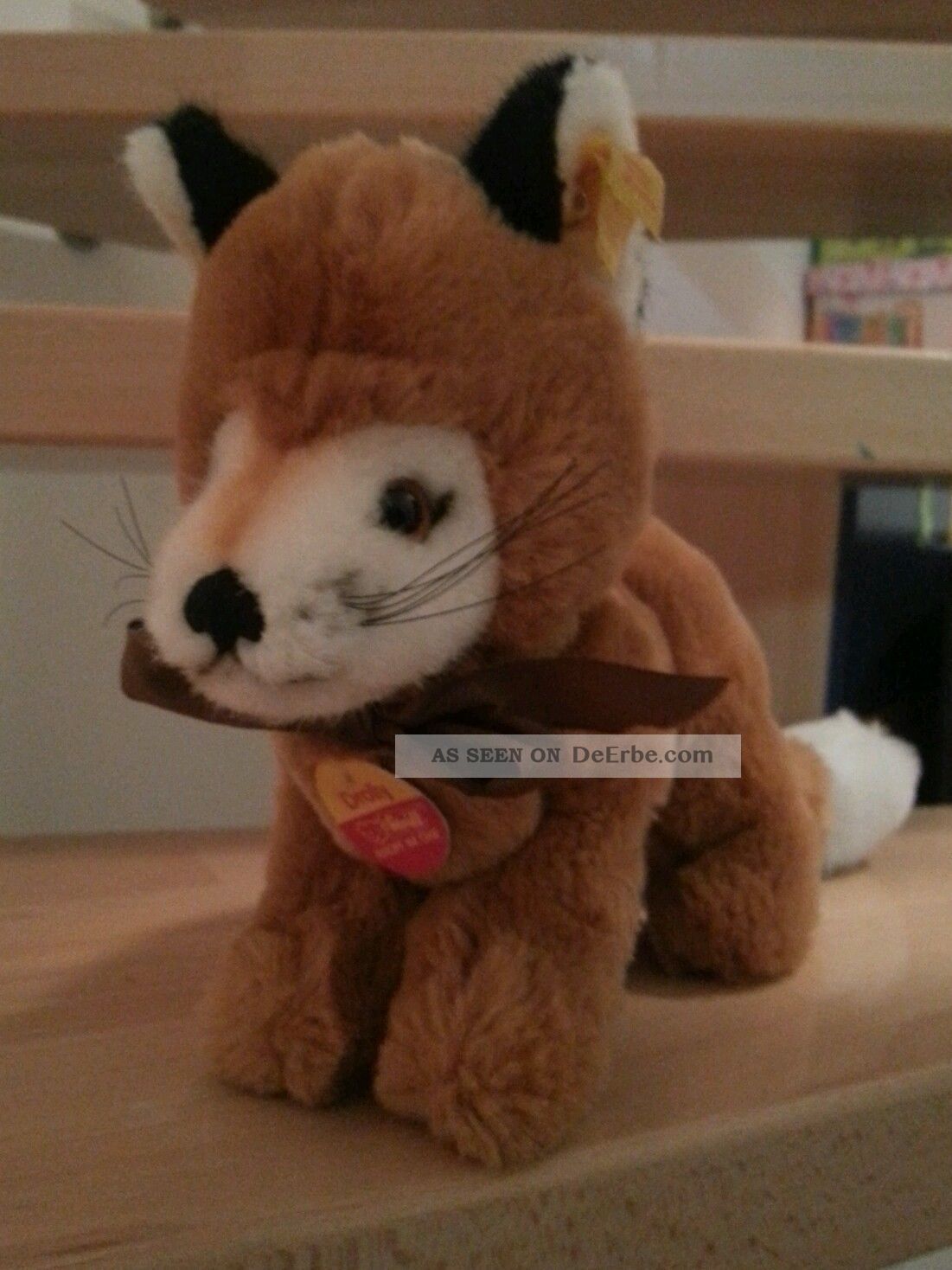 Mes - 17614 Steiff Drolly Knopf,  Schild,  Fahne H:ca.  18cm, Tiere Bild