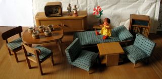 Konvolut Puppenstuben Wohnzimmerteile Aus Den 30ziger Jahren Holz Bild