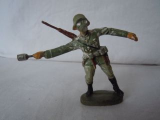 Lineol Elastolin Wehrmacht Infanterie Soldat Mit Handgranate Von Elastolin Bild