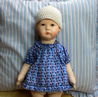 ♥ Puppenkleid - Hängerchen Für Käthe Kruse Puppe - Schildkröt,  Antike Puppen ♥ Bild
