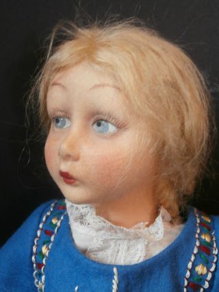 WunderschÖne Antike Ausdrucksstarke Lenci Boudoir Puppe Um 1928 Ca.  62 Cm Bild