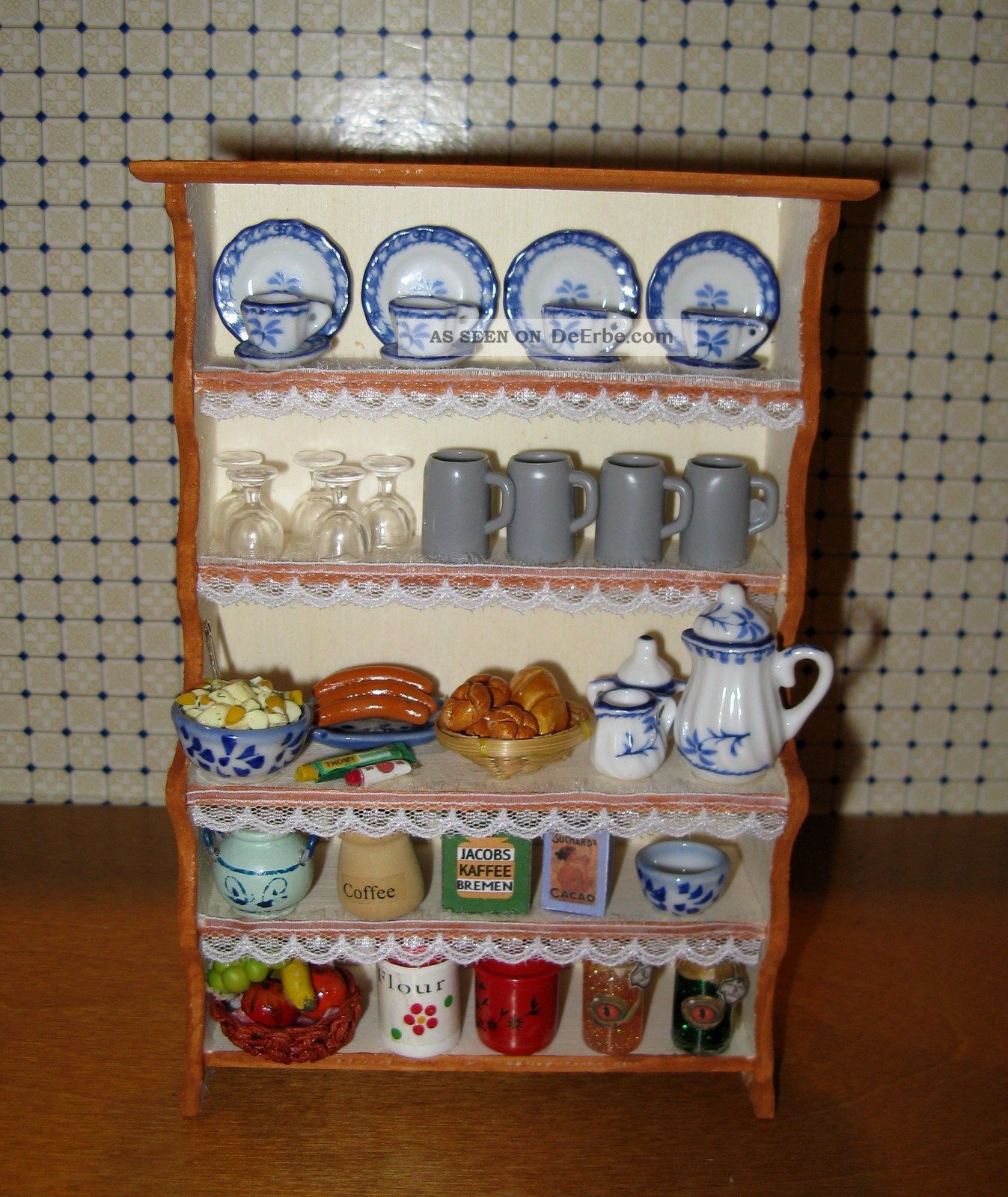 Küchenschrank Esszimmerschrank Porzellan 1:12