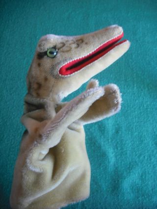 Steiff Krokodil Handpuppe Gaty Crocodil Nr: 0317,  00 Von 1959 - 1967 Hand Puppet Bild