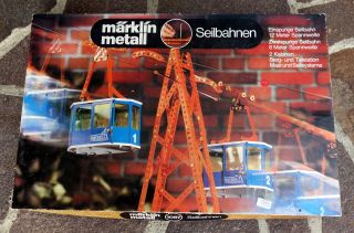 Märklin Metall Orangefarbener Themenkasten Seilbahn Nr.  1057,  Komplett Bild