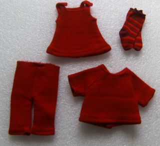 Puppenkleider Hose Trägerkleid Jacke Socken Weihnachten Weihnachtsgeschenk Bild