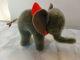 Steiff Elefant Stehend Mohair K - Augen,  Roter Filzkragen,  9 Cm H,  10 Cm L Steiff Bild 1