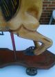 Altes Schaukelpferd Zirkuspferd Karussell Mit Ledersattel Antikspielzeug Bild 8