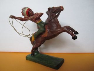 Masse Indianer Lasso Werfend Auf Pferd Von Tipple Topple,  7 Cm. Bild