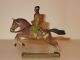 Indianerin Zu Pferd Mit Kind - Wildwest Spielzeug - Elastolin & Lineol Bild 1