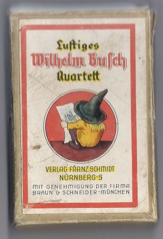 Wilhelm Busch Quartett In Ovp Vor 1945,  Antik Bild