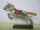 Schönes Elastolin Masse Indianer Pferd Springend,  Serie 7 Cm. Gefertigt nach 1945 Bild 1