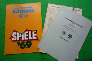 Antiker Katalog Jfs Schmidt Spiele Spielwaren München 1969,  Ek Preisliste Bild