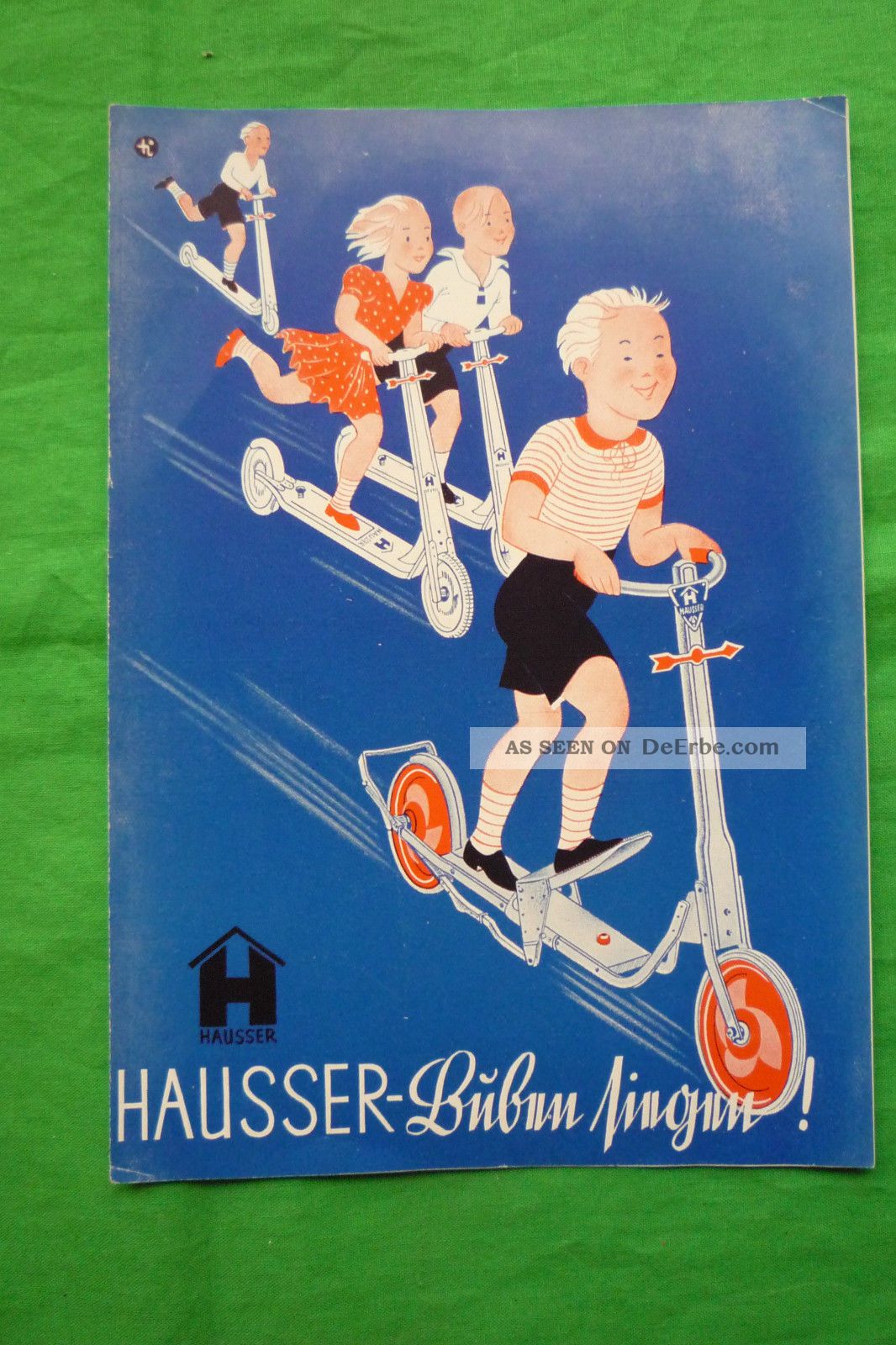 Orig.  Antiker Hausser Elastolin Prospekt Roller Dreirad U Ca.  1938,  Preise Spielzeug-Literatur Bild