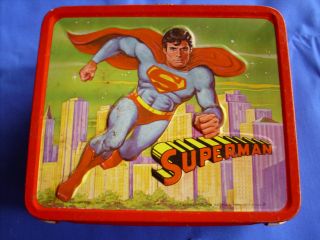 Alter Superman Blechkoffer - Von Aladdin Industries Nashville Usa.  - RaritÄt Bild
