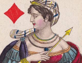 Ca.  1870 Sehr Seltenes Altes Kartenspiel Rare Old Playing Cards Cartes A Jouer Bild