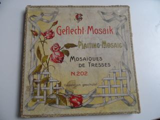 Antikes Biedermeier Kinder Legespiel Holzstein Mosaik Mosaic Ca.  1900 No.  202 Bild