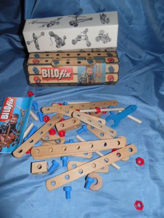 Bilofix Holzspielzeug Box 3 In Ovp,  60er Jahre,  Aus Spielwarengeschäftauflösung Bild