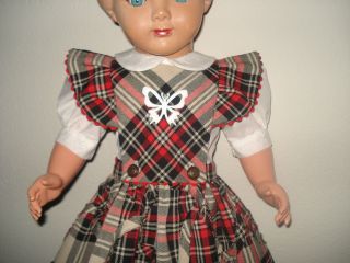 Trägerrock Mit Bluse Puppenmode Puppenkleid 2 Tlg.  Für 70 Cm Puppe Toll Bild