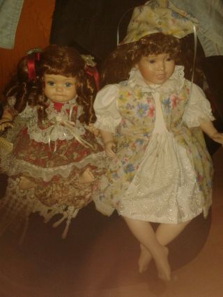 2 Porzellan - Puppen - Kinder Wie Bild