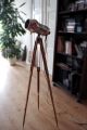 Bauhaus Tripod Loft Steh Lampe Holz Stativ Art Deco Design Metall Retro Dreibein 1950-1959 Bild 1