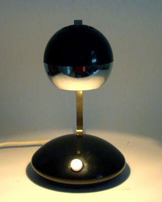 Ufo Leuchte Lampe Schwarz Space Age Panton Designassiker 60/70er Top Bild