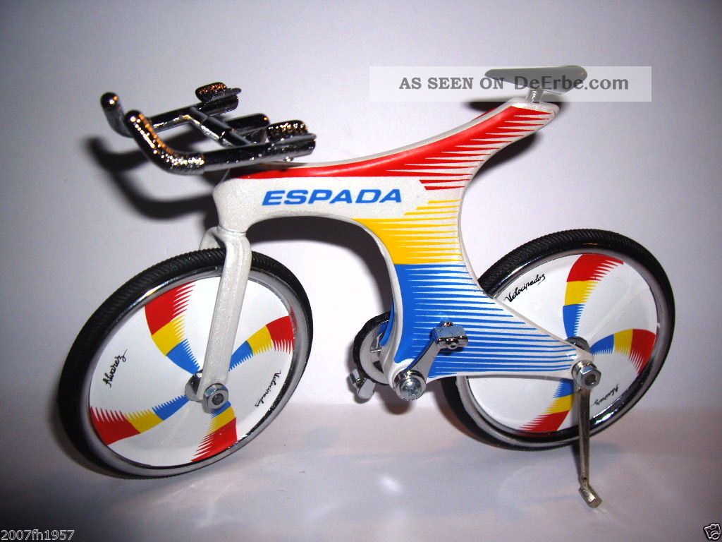 Miniatur Fahrrad Rennrad Model Metal Deko Bike Tourenrad Miguel Indurain Banesto 1970-1979 Bild