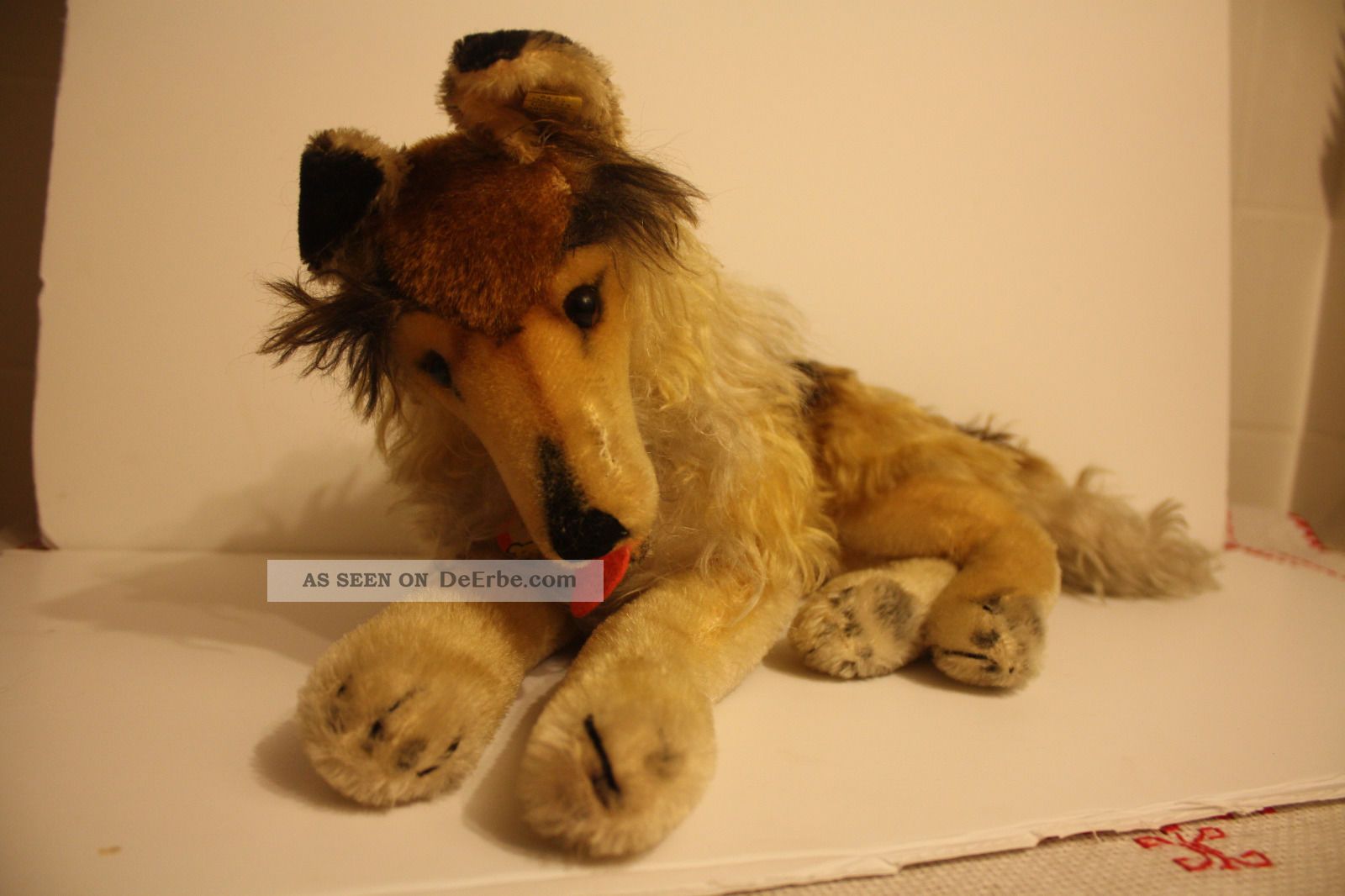 Steiff Stofftier Hund Collie Liegend