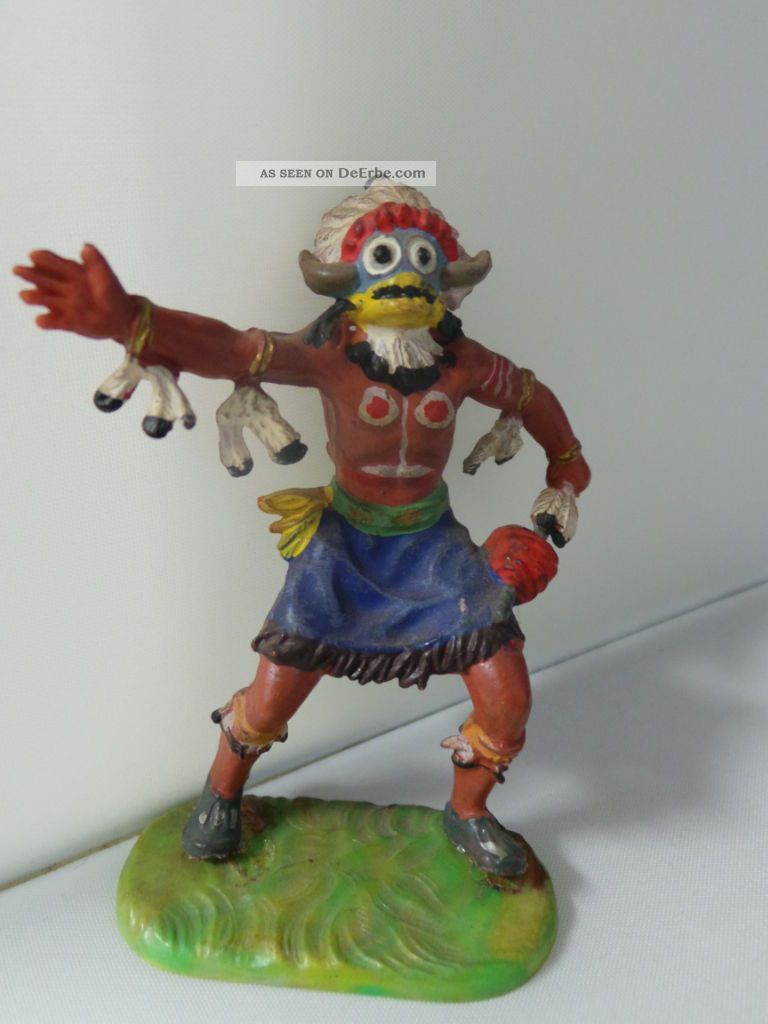 Elastolin Medizinman Indianer Kunststofffigur Gefertigt nach 1945 Bild