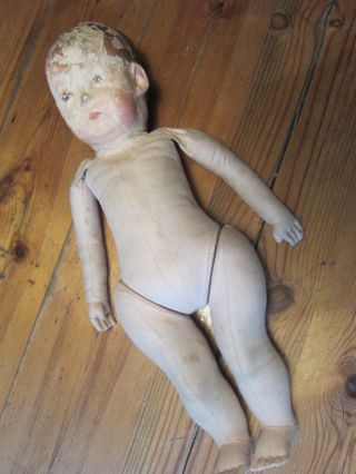 Alte Käthe Kruse Puppe Mit Heilem Körper Such Puppendoktor Bild