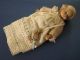 Antike Puppe Mädchen Mit Gans,  Blonde Porzellankopfpuppen Bild 1