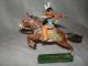 Ältere Elastolin Masse - Figur Hausser,  Indianer Zu Pferd,  Rückwärts Schießend Gefertigt nach 1945 Bild 1