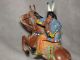 Ältere Elastolin Masse - Figur Hausser,  Indianer Zu Pferd,  Rückwärts Schießend Gefertigt nach 1945 Bild 4