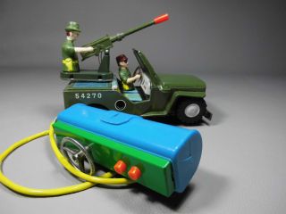 Willys Mb Jeep M.  Mg Blechspielzeug M.  Figuren Asc Made In Japan Kabelsteuerung Bild